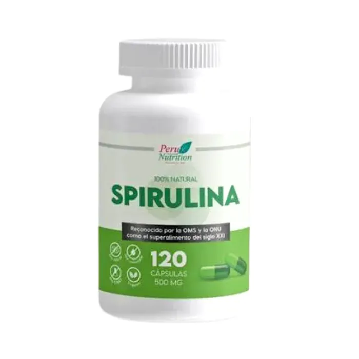 Spirulina 120 Cápsulas Peru Nutrition