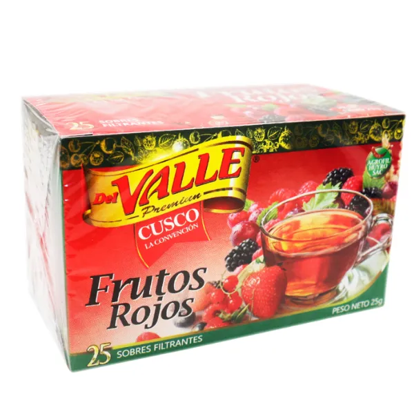 Frutos Rojos 25 filtrantes DEL VALLE