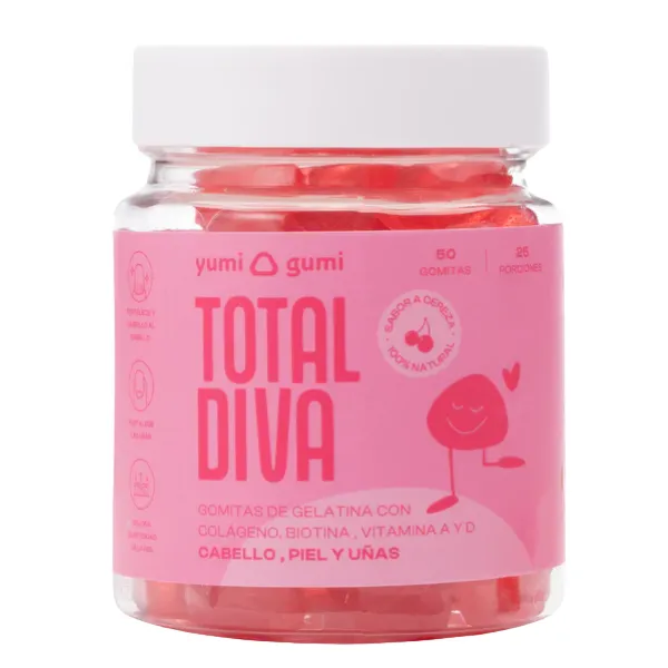 Total Diva 50und Gomitas Sabor Cereza Yumi Gumi