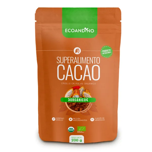 Polvo de Cacao Criollo Orgánico 200g Ecoandino