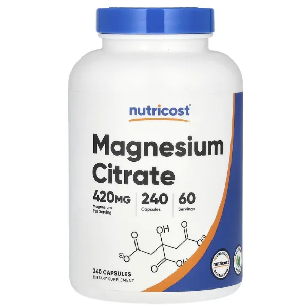 Citrato de magnesio 240 cápsulas NUTRICOST