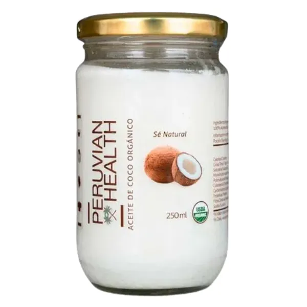 Aceite de Coco Virgen Orgánico 250ml Peruvian Health