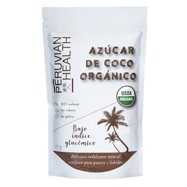 Azúcar de Coco Orgánico 450g Peruvian Health