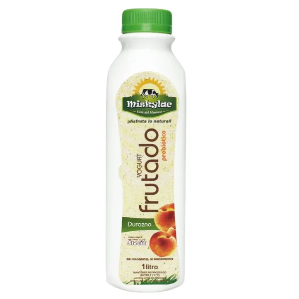 Yogurt Probiotico Durazno 1L Mantaro