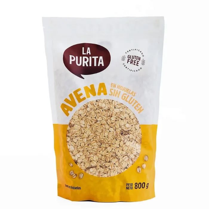 Avena sin gluten en hojuelas 800g La Purita
