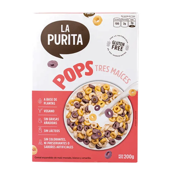 Cereal Pops Maíz Morado 200g La Purita