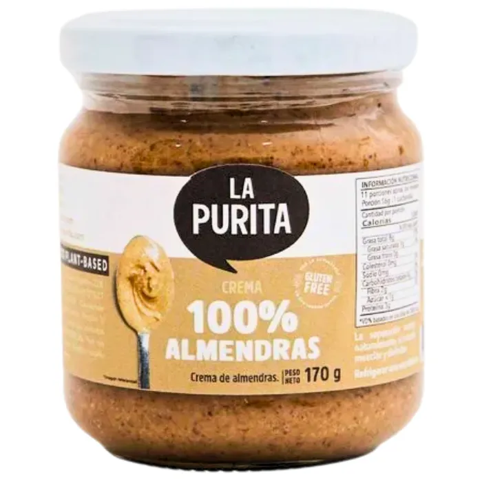 Crema 100% Almendras 170g La Purita
