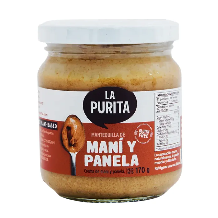 Mantequilla de Maní y Panela 170g La Purita