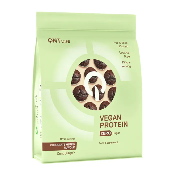 Proteína Vegana Sin Azúcar Muffin de chocolate 500gr QNT