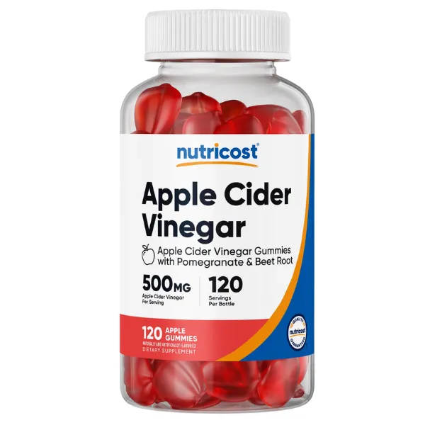 Apple Cider Vinegar Gummies(VINAGRE DE MANZANA EN GOMITAS) 500mg 120un NUTRICOST