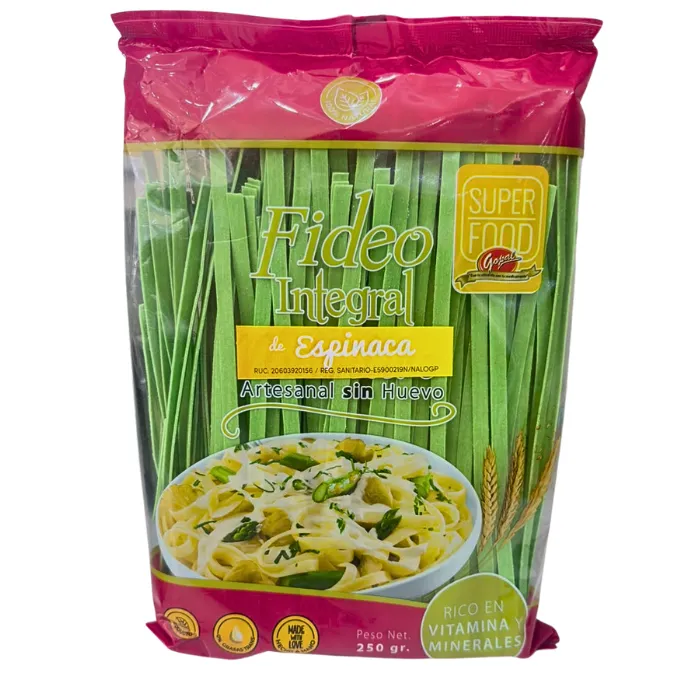 Fideo Integral de Espinaca Gopal