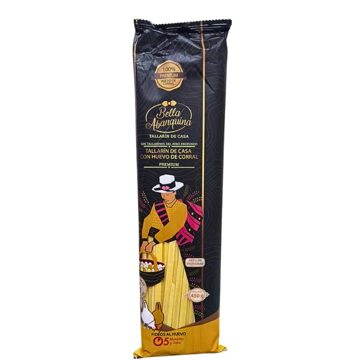 FIDEOS ARTESANALES AL HUEVO CORRAL 450G BELLA ABANQUINA