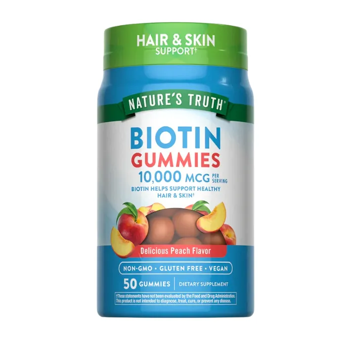 Biotin 10,000 mcg 50 Gomitas Nature's Truth