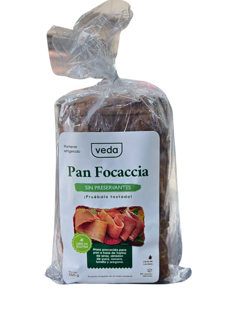 Pan Focaccia 550gr Sin Gluten Veda