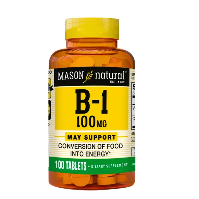 Vitamina B1 100MG 100 Tabletas Mason Natural