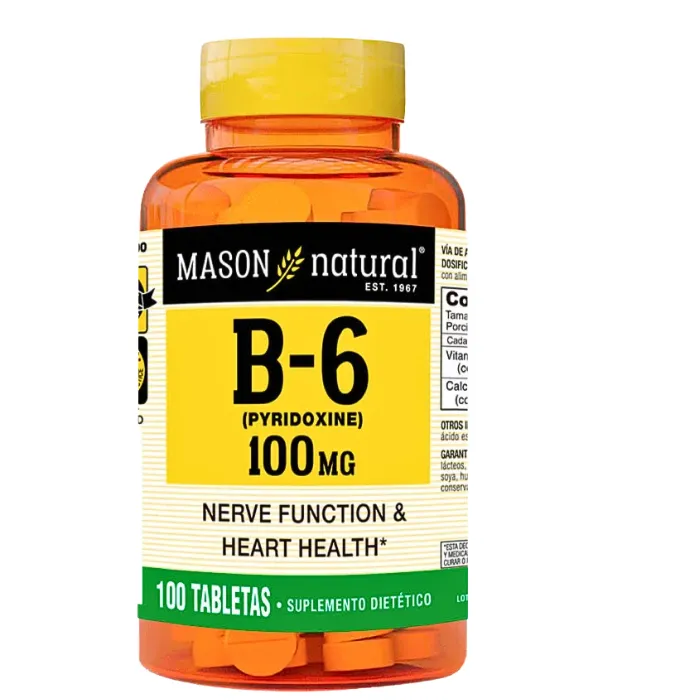 Vitamina B6 100MG 100 tabletas Mason Natural