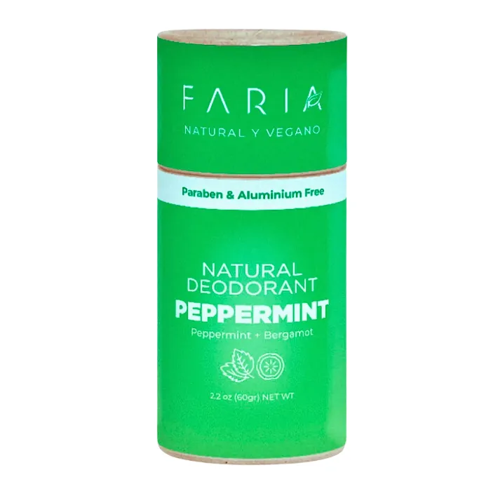Desodorante Organico Peppermint Bergamot (Menta) FARIA