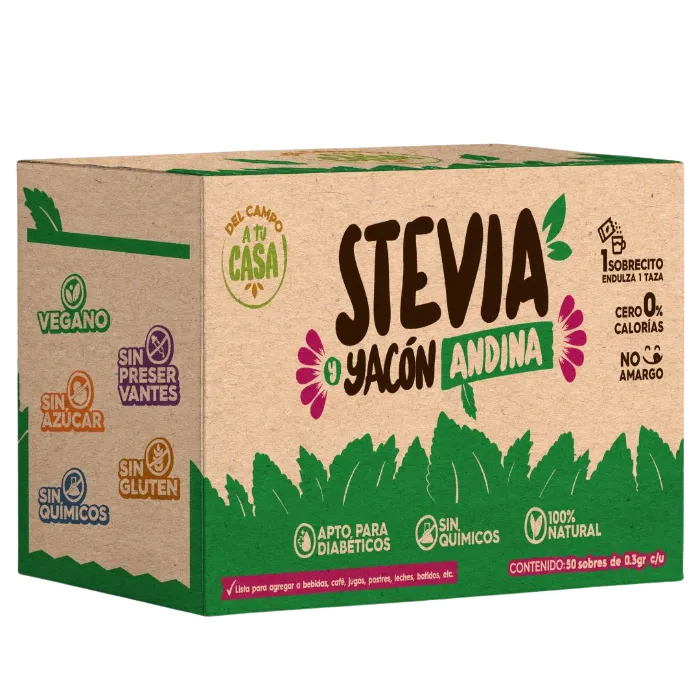 Stevia Andina 50 sobres DEL CAMPO A TU CASA