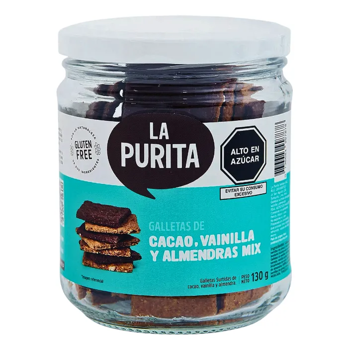 Galletas de Avena Mix: Cacao, Vainilla y Almendra 130g LA PURITA
