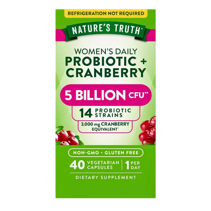 Women's Probiotic 5 Billion CFU + Cranberry 40 capsulas Nature's Truth