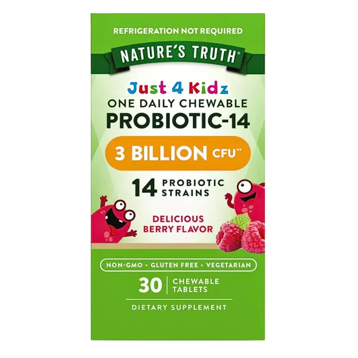 Probiotic-4 3 Billion CFU Kid's 30 tabletas Masticables Nature's Truth