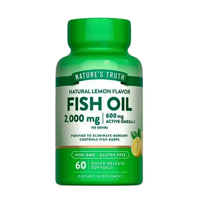 Omega 3 Fish Oil 2000mg 60 Cápsulas Blandas Nature's Truth