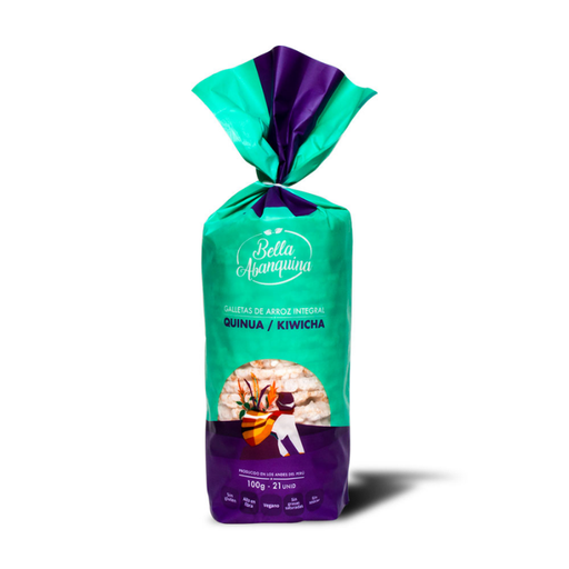 Galleta de arroz integral quinua/kiwicha 100G Bella Abanquina