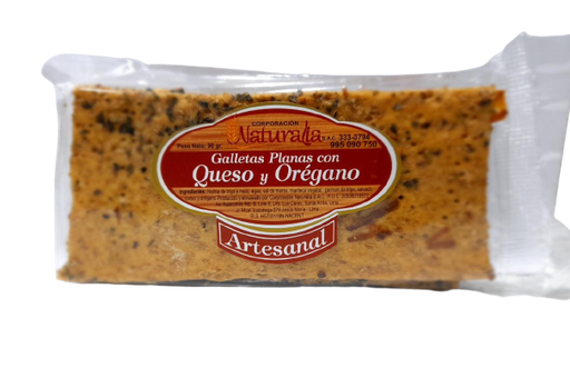 Galletas en Láminas con Queso y Orégano - Naturalia 90g
