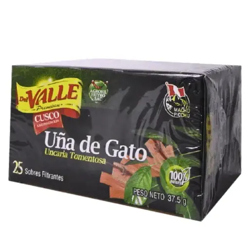 [MNH839] Uña de Gato 25 Filtrantes Del Valle 