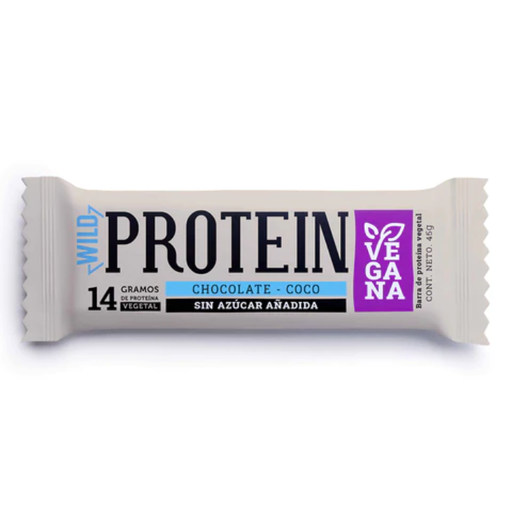 Barra de Proteina Chocolate y Coco Vegana 45g Wild