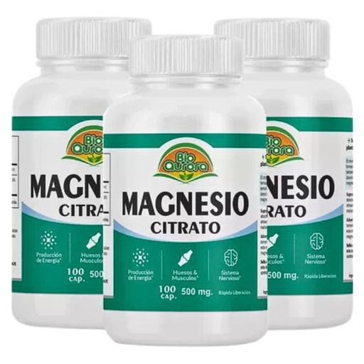 Citrato de Magnesio 100 cápsulas Bio Aurora