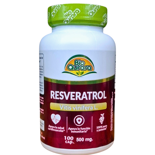 Resveratrol 500mg 100 cápsulas Bio  Aurora