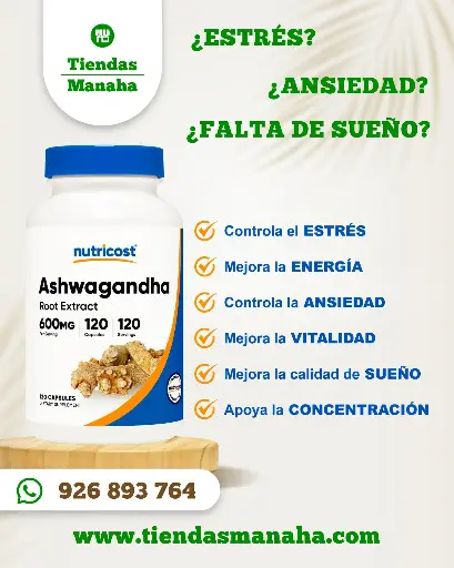[MNH000186] Ashwagandha 120cap. 600mg - Nutricost