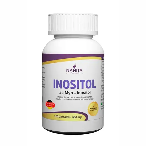 Inositol 500mg 120 cáp. - Nanita