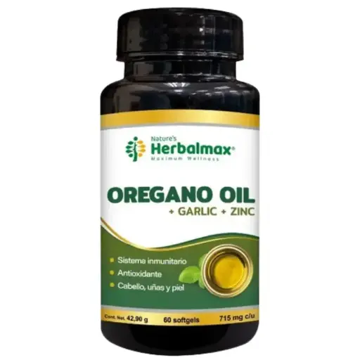 Oregano Oil + Garlic + Zinc 715mg Nature´s Herbalmaxx