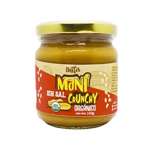 Mantequilla De Maní Crunchy Orgánico 160gr Butter Calypso
