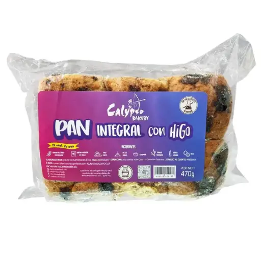 Pan Integral Con Higo 470gr - Calypso 