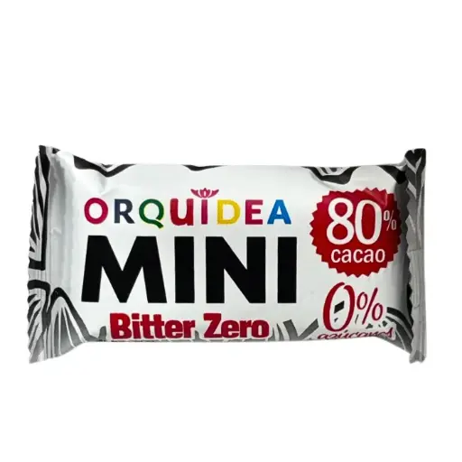 Chocolate Mini Bitter 80% Cacao Sin Azúcar 18g Orquidea