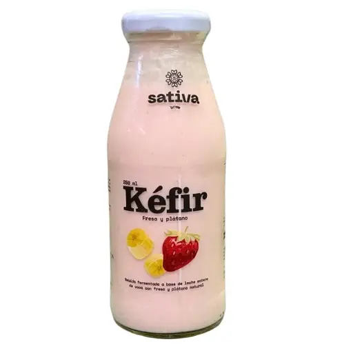 Kefir De Leche Fresa y Plátano 250ml Sativa 